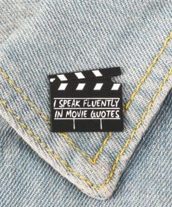 Clapper Board 'I Speak Fluently In Movie Quotes' Enamel Pin - Image 6