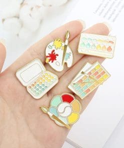 Alternative view of Artistic Art Paint 'Multi-Color Palette' Enamel Pin