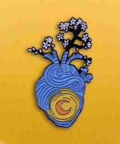 Alternative view of The Starry Night 'Human Heart' Enamel Pin