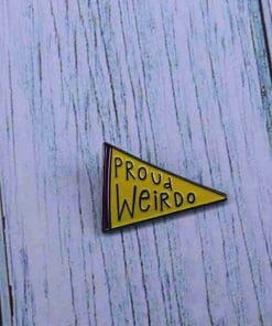 Alternative view of Proud Weirdo Flag Enamel Pin