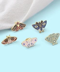 Alternative view of Moth 'Brown Tiger Moth' Enamel Pin