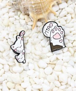Alternative view of Cute Cat 'Sneaky Sibbling' Enamel Pin