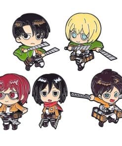 Alternative view of Attack on Titan 'Levi Sword Weapon Chibi 2.0' Enamel Pin