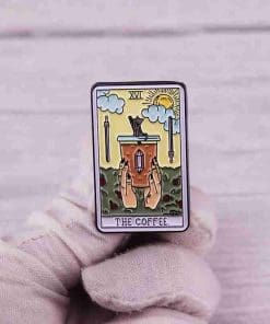 Alternative view of Tarot Card 'Witchcraft Coffee' Enamel Pin
