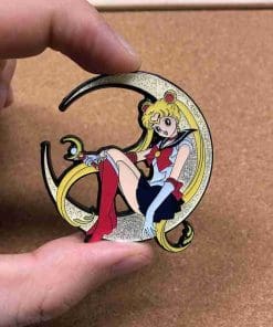 Alternative view of Sailor Moon 'Crescent' Enamel Pin