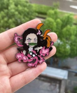 Alternative view of Demon Slayer 'Nezuko | Blood Demon Art' Enamel Pin