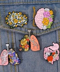 Floral Organ 'Yellow Bell Brain' Enamel Pin - Image 3