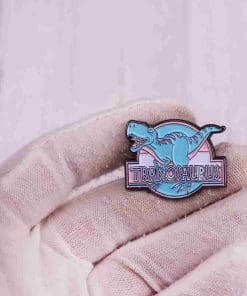 Alternative view of T-Rex 'Tranosaurus' Enamel Pin