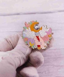 Alternative view of Sailor Moon 'Moon Stick and Flowers' Enamel Pin
