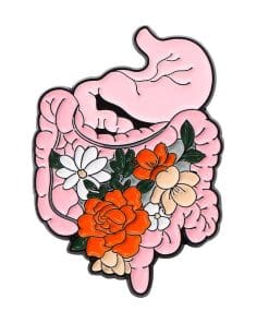 Floral Organ 'Intestine | Red Peonies' Enamel Pin