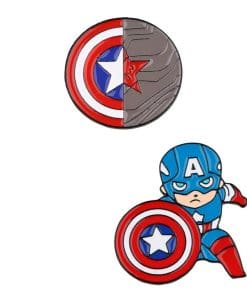 Alternative view of Captain America x Winter Soldier Shield Enamel Pin