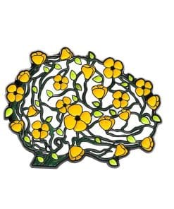 Floral Organ 'Yellow Bell Brain' Enamel Pin