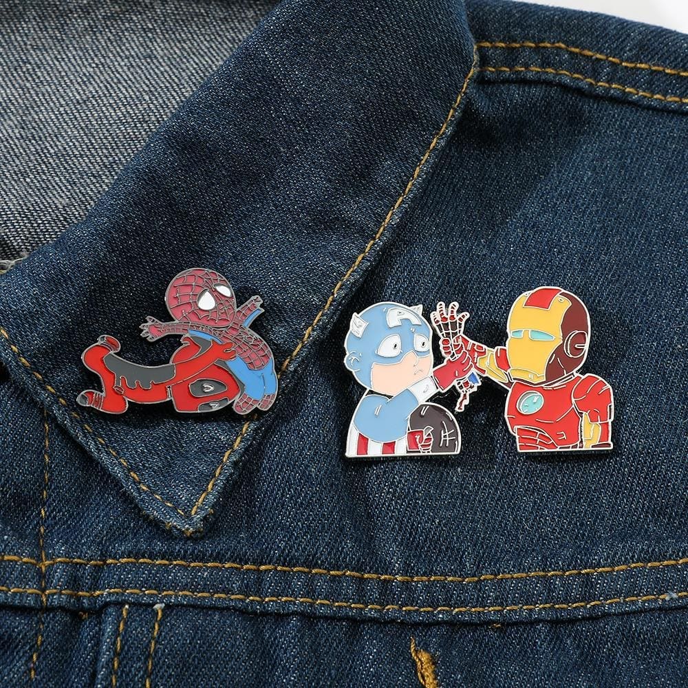 Captain America & Iron Man Chibi Enamel Pin - Image 12