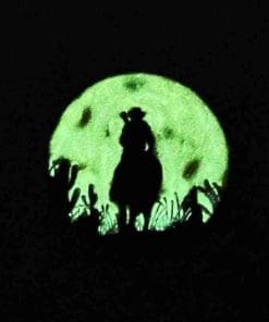 Alternative view of Silhouette Cowboy 'Red | Luminous Glow' Enamel Pin