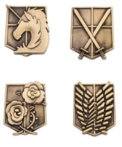 Attack on Titan 'Set of 4 Emblem' Enamel Pin