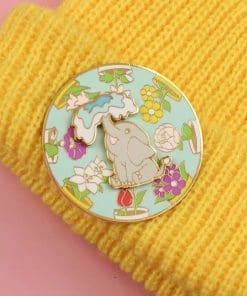 Alternative view of Dumbo 'Watering the Flowers' Enamel Pin