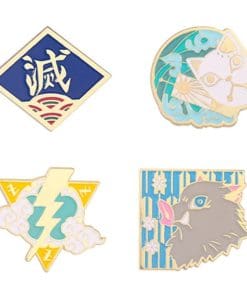 Alternative view of Demon Slayer 'Tanjiro Mask Breathing Form' Enamel Pin