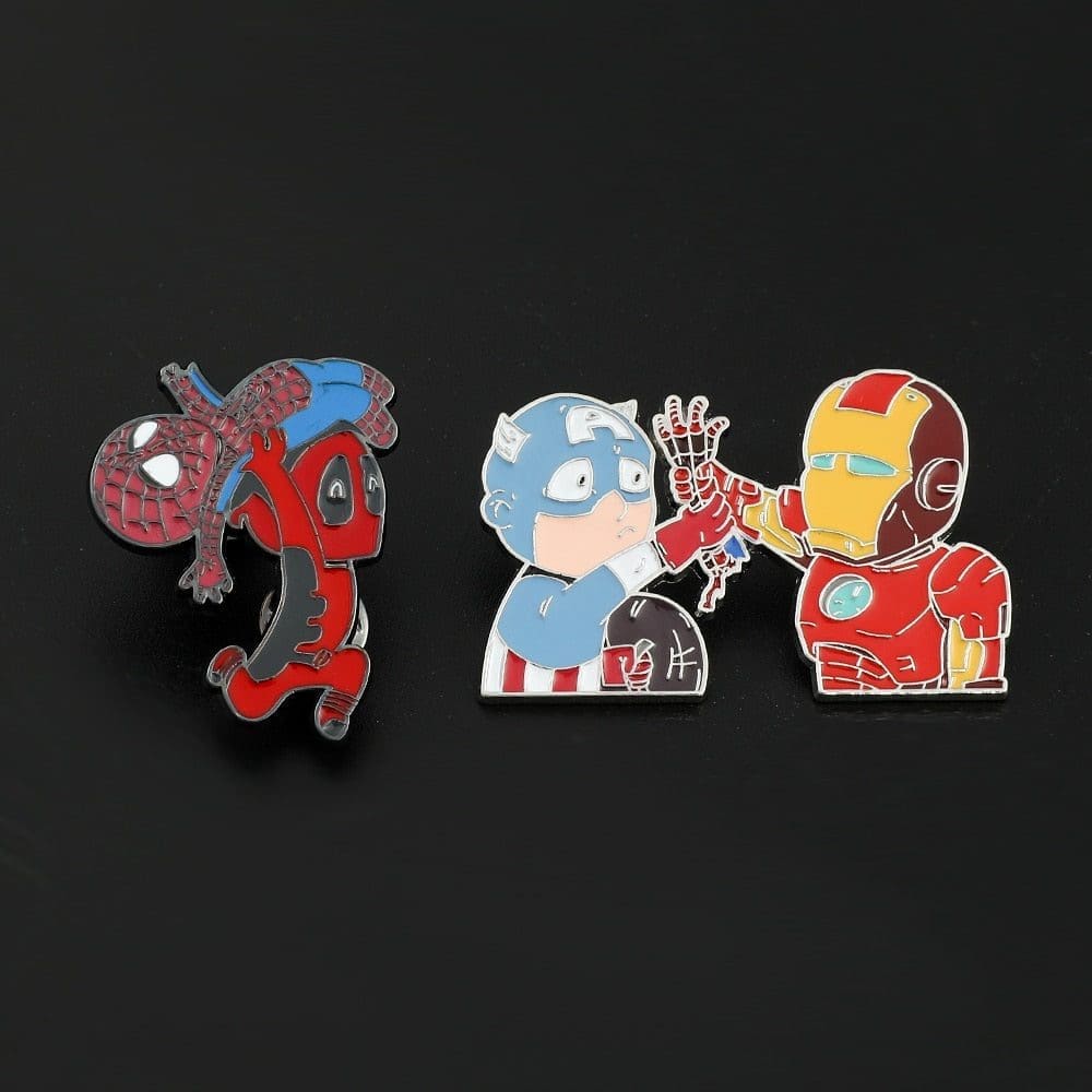 Captain America & Iron Man Chibi Enamel Pin - Image 5