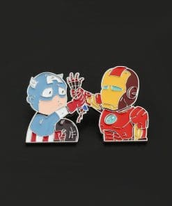 Captain America & Iron Man Chibi Enamel Pin