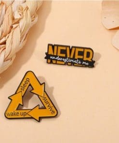 Alternative view of Never Underestimate Me Enamel Pin
