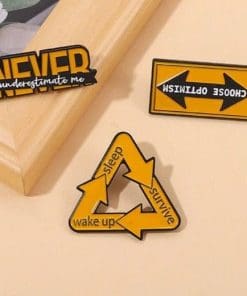 Alternative view of Choose Optimism Enamel Pin