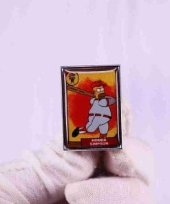 Alternative view of The Simpsons 'Homer | Playing Baseball' Enamel Pin