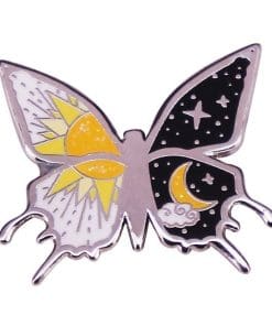 Butterfly 'Day and Night' Enamel Pin