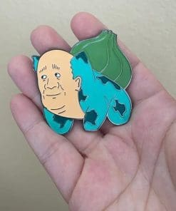 Alternative view of King of the Hill 'Bill x Bulbasaur' Enamel Pin