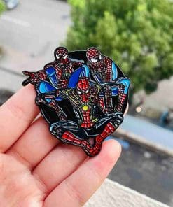 Alternative view of Spiderman 'No Way Home Trio' Enamel Pin