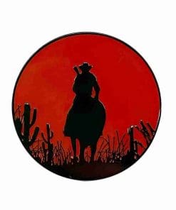 Silhouette Cowboy 'Red | Luminous Glow' Enamel Pin
