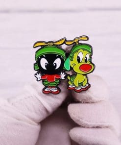 Alternative view of L00ney Tunes 'Marvin the Martian and K9 Chibi' Enamel Pin