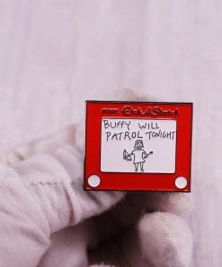 Alternative view of Buffy the Vampire Slayer 'Patrol Tonight' Enamel Pin