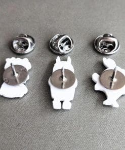 Alternative view of Demon Slayer: Kimetsu no Yaiba 'Sitting Makomo Chibi' Enamel Pin
