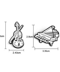 Classical 'Grand Piano' Enamel Pin - Image 6