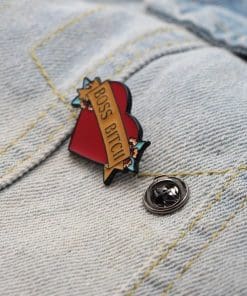 Alternative view of Cute 'Boss Bitch' Enamel Pin