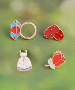Cute Rose Bud Enamel Pin - Image 5