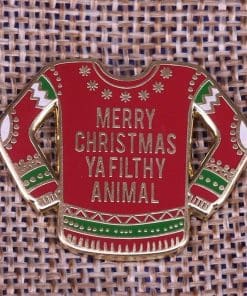 Home Alone 'Sweater | Merry Christmas Ya Filthy Animal' Enamel Pin