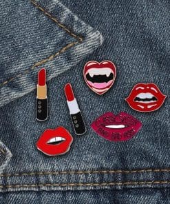 Alternative view of Kissable Red Lips s Enamel Pin