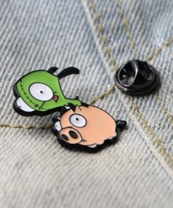 Alternative view of Invader Zim 'Gir in Pig' Enamel Pin