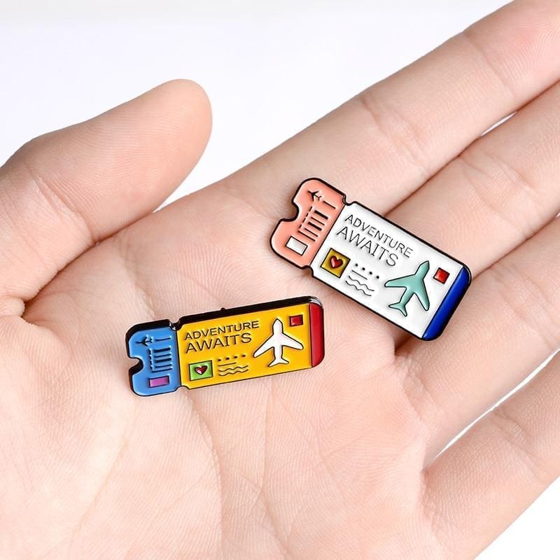 Air Ticket 'Adventure Awaits ver.1' Enamel Pin - Image 10