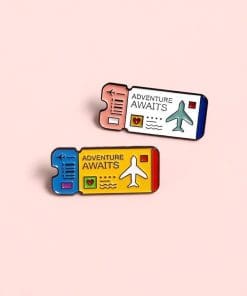 Air Ticket 'Adventure Awaits ver.1' Enamel Pin - Image 12