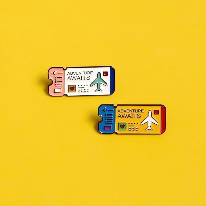 Air Ticket 'Adventure Awaits ver.1' Enamel Pin - Image 16