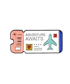 Air Ticket 'Adventure Awaits ver.1' Enamel Pin