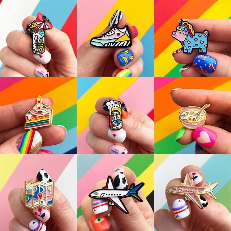 Airplane ver. 02 Enamel Pin - Image 2