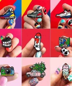 Trendy Colorful Sneaker 'Black' Enamel Pin - Image 3
