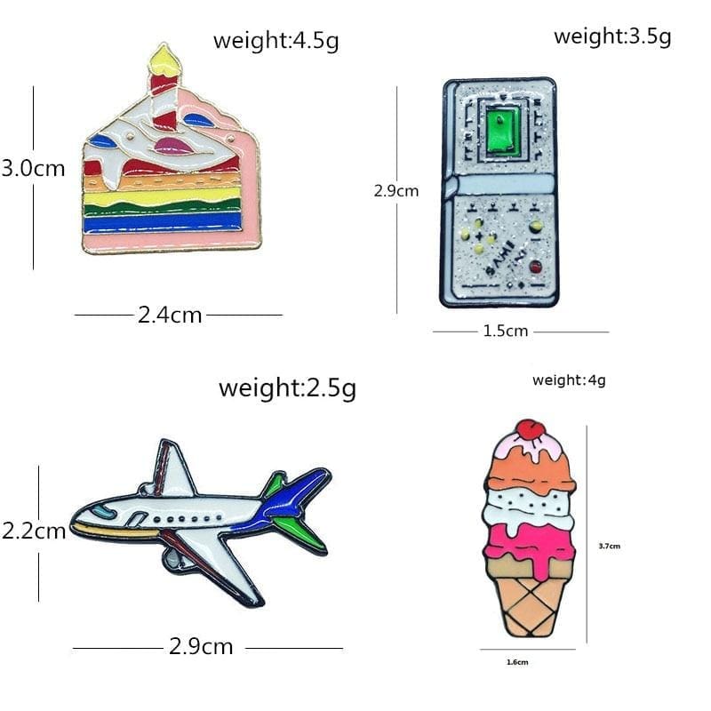 Airplane ver. 02 Enamel Pin - Image 3