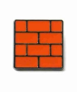 Alternative view of Wall Bricks '2.0' Enamel Pin