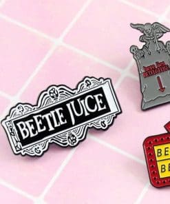 Alternative view of Beetlejuice 'Skull Logo' Enamel Pin