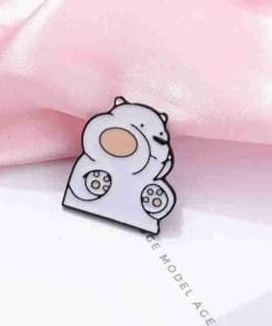 Alternative view of We Bare Bears 'Ice Bear | Chewing' Enamel Pin