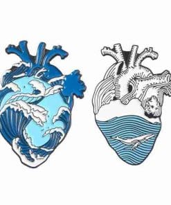 Travel Ocean Heart Set Enamel Pin